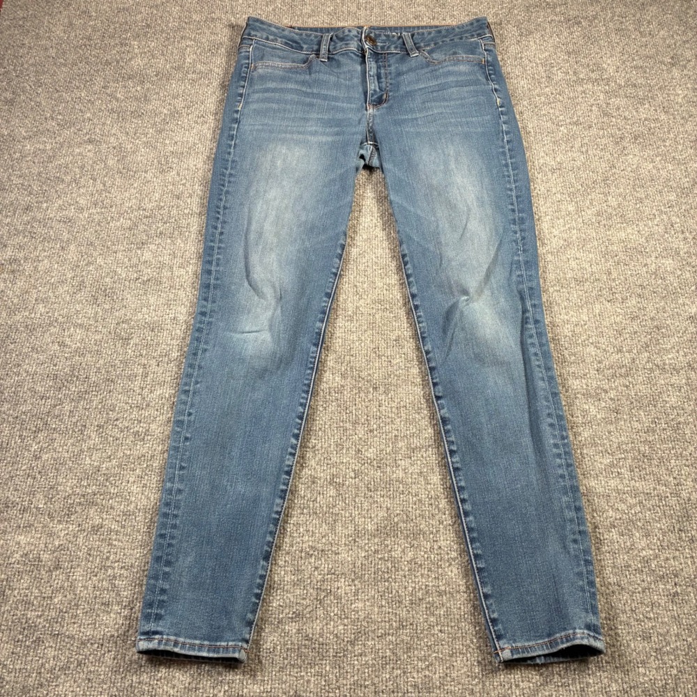 American Eagle Jegging Women 8 Regular Blue Excellent Super Stretch Skinny Jeans